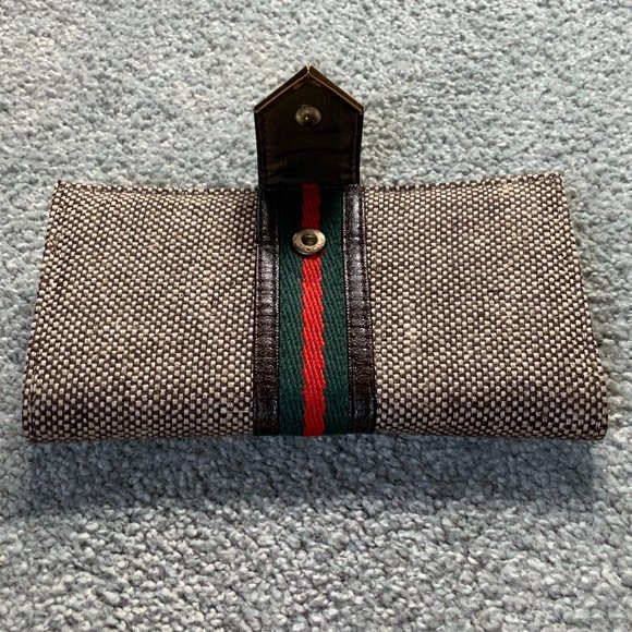 Tweed Checkbook Clutch Wallet - Picture 3 of 6